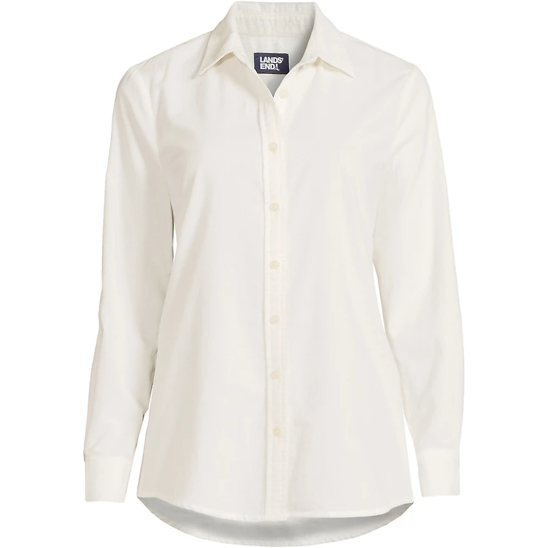 Lands' End Women's Plus Pinwale Cord Long Sleeve Shirt