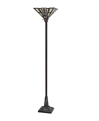 72" Height Metal and Resin Torchiere