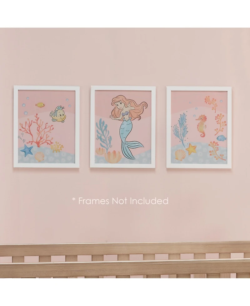 Bedtime Originals Disney Baby The Little Mermaid 3-Piece Unframed Wall Art