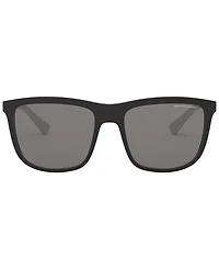 A|X Armani Exchange Men's Polarized Low Bridge Fit Sunglasses, Polar AX4093SF