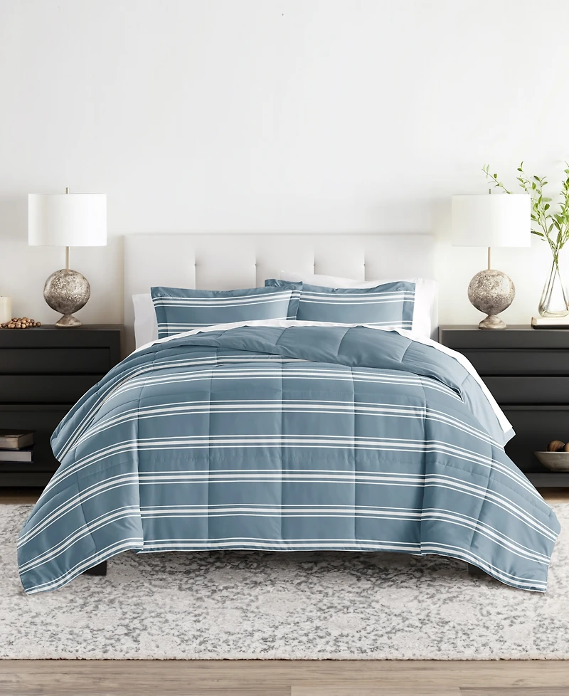 ienjoy Home Ultra Soft Stripe Reversible 2- Pc. Comforter Set, Twin