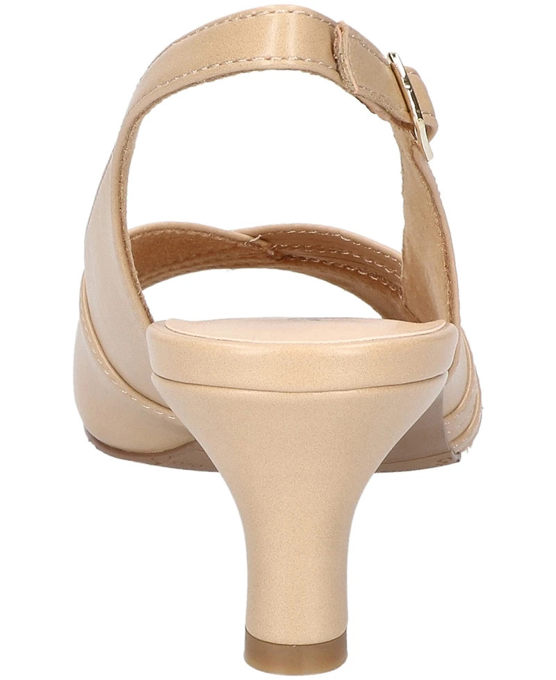 Easy Street Women's Teton Buckle Slingback Dress Sandals