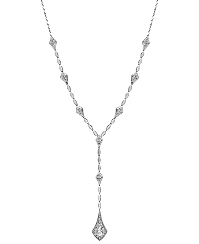 Wrapped in Love Diamond Multi Cluster Lariat Necklace (1 ct. t.w.) in 14k Gold or 14k white Gold, 15" + 2" extender, Created for Macy's