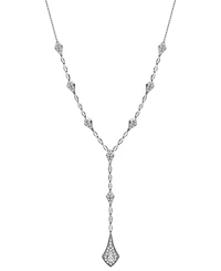 Wrapped in Love Diamond Multi Cluster Lariat Necklace (1 ct. t.w.) in 14k Gold or 14k white Gold, 15" + 2" extender, Created for Macy's