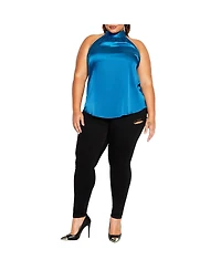 City Chic Plus Shine Halter Top