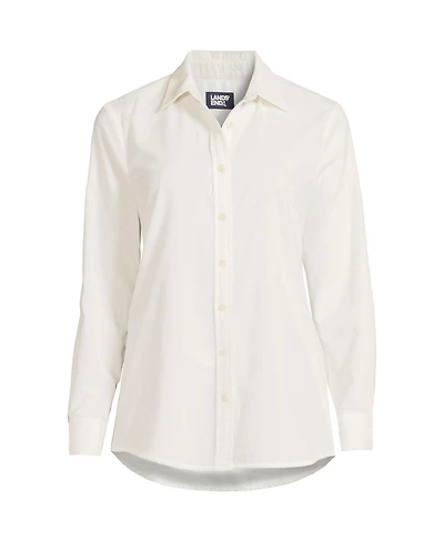 Lands' End Women's Pinwale Cord Long Sleeve Shirt
