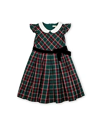Hope & Henry Big Girls Flutter Sleeve Peter Pan Collar Party Dress