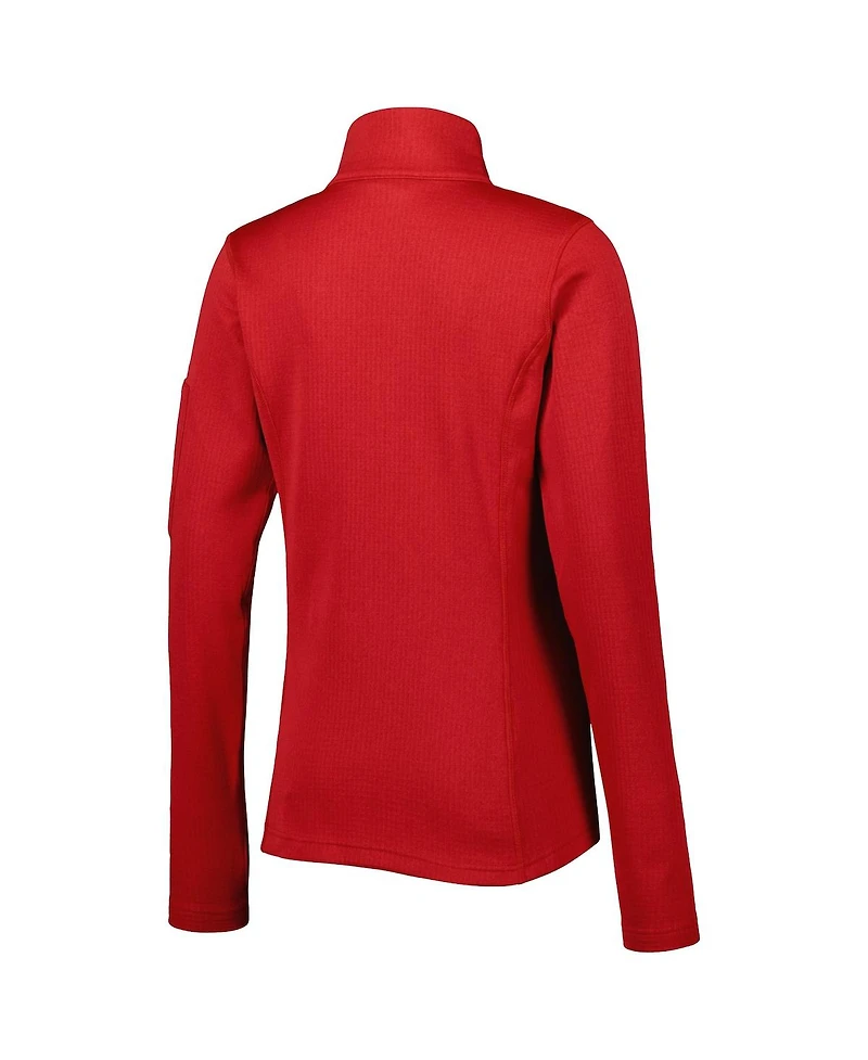 Women's Columbia Red Georgia Bulldogs Park View Omni-Wick Half-Zip Top