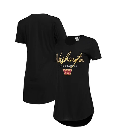 Women's Concepts Sport Black Washington Commanders Marathon Knit Nightshirt
