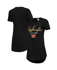 Women's Concepts Sport Black Washington Commanders Marathon Knit Nightshirt