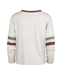 Women's '47 Brand Oatmeal Distressed Alabama Crimson Tide All Class Lena Long Sleeve T-shirt