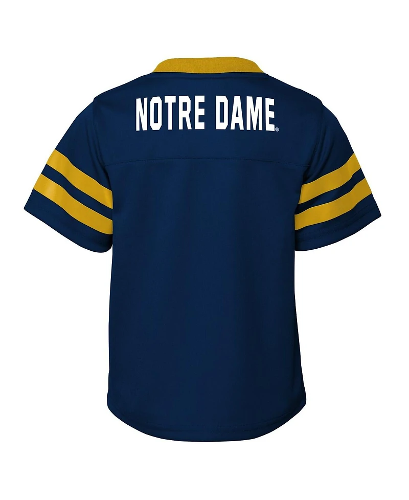 Infant Boys and Girls Navy Notre Dame Fighting Irish Two-Piece Red Zone Jersey Pants Set