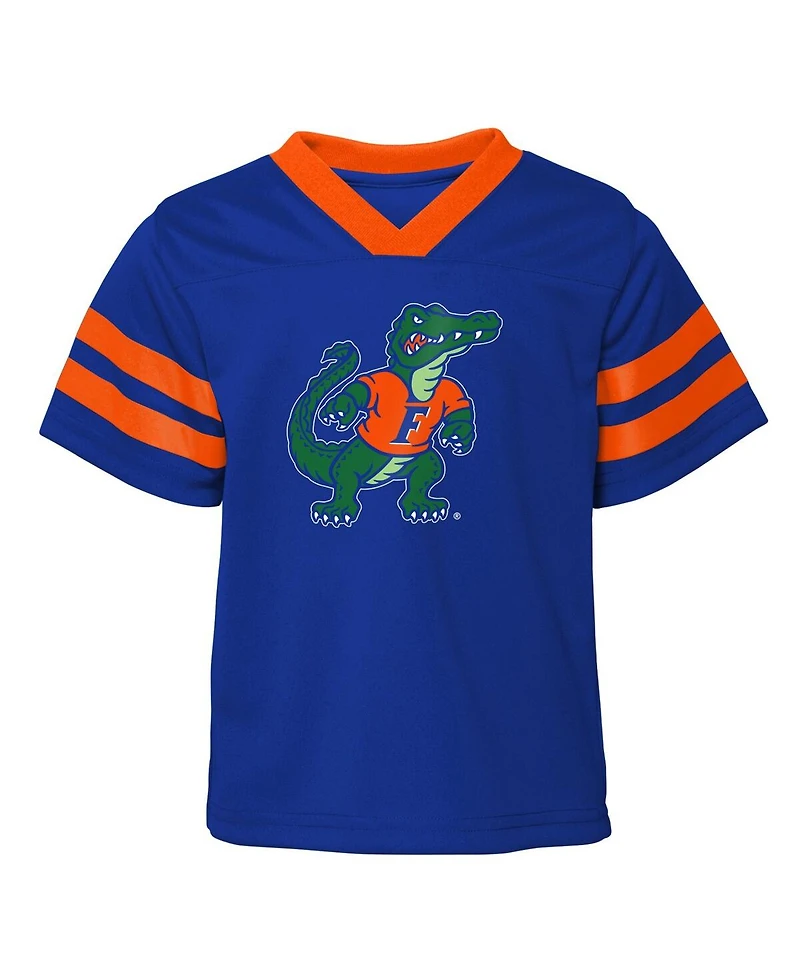 Toddler Boys and Girls Royal Florida Gators Two-Piece Red Zone Jersey Pants Set
