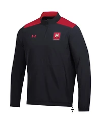 Men's Under Armour Black Maryland Terrapins 2023 Motivate Quarter-Zip Top