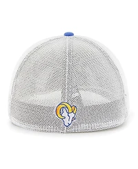 Men's '47 Brand Blue Los Angeles Rams Leather Head Flex Hat