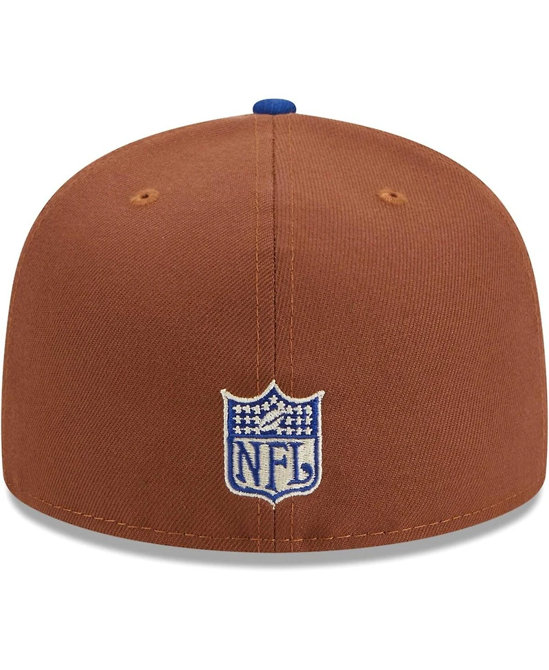 Men's New Era Brown, Royal York Giants Harvest 75th Anniversary 59FIFTY Fitted Hat