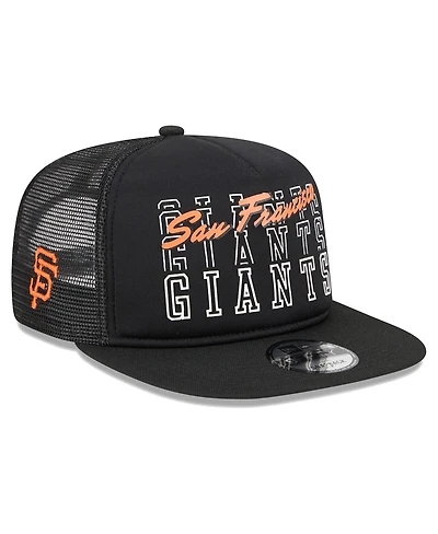 Men's New Era Black San Francisco Giants Street Team A-Frame Trucker 9FIFTY Snapback Hat