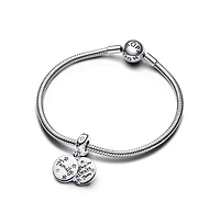Pandora Cubic Zirconia Family Love Double Dangle Charm