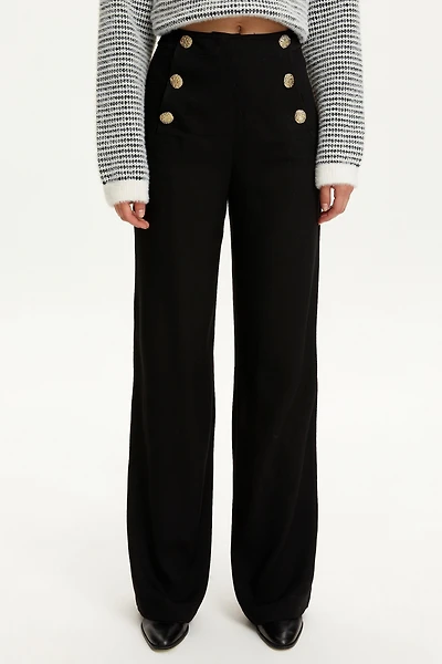Nocturne Women's Multi-Button Long Pants