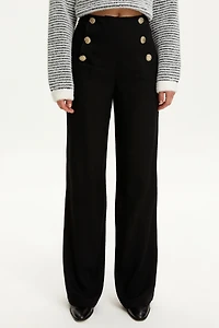Nocturne Women's Multi-Button Long Pants