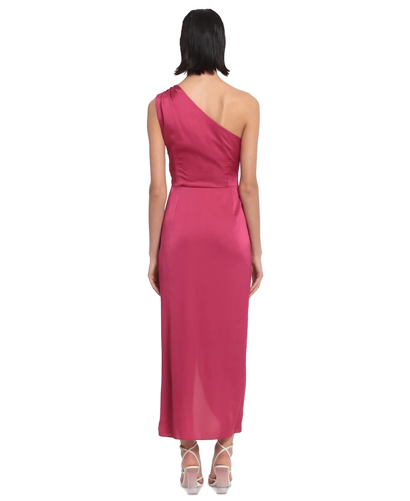Donna Morgan Women's One-Shoulder Midi Dress