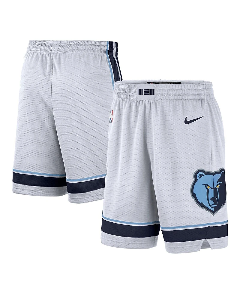 Men's Nike White, Navy Memphis Grizzlies 2020/21 Association Edition Performance Swingman Shorts