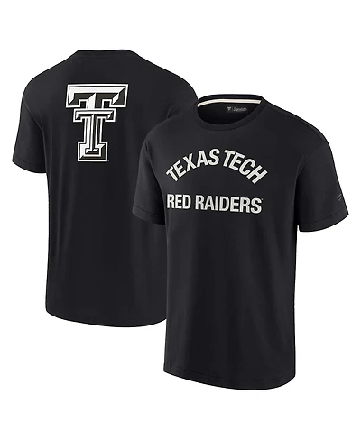 Men's and Women's Fanatics Signature Black Texas Tech Red Raiders Super Soft Short Sleeve T-shirt
