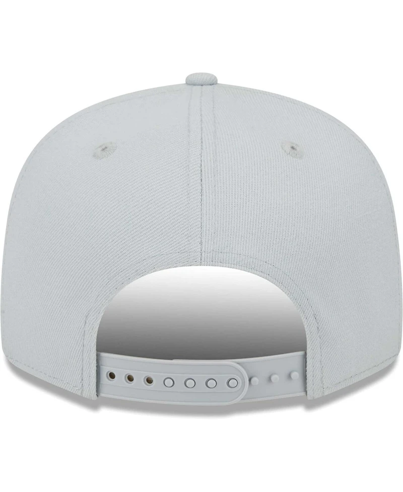 Men's New Era Silver Oakland Raiders Gridiron Classics Main Script 9FIFTY Snapback Hat