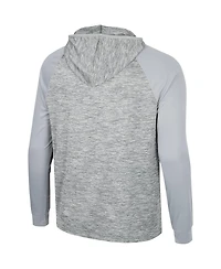 Men's Colosseum Gray Florida Gators Cybernetic Raglan Quarter-Zip Hooded Top
