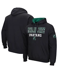 Men's Colosseum Black Michigan State Spartans Sunrise Pullover Hoodie