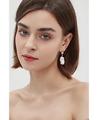 Doris Large Freshwater Baroque Pearl Drop Earrings