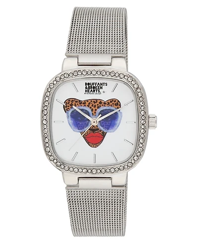 Kendra Dandy Women's Quartz Bouffants and Broken Hearts Silver-Tone Mesh Alloy Watch 32mm