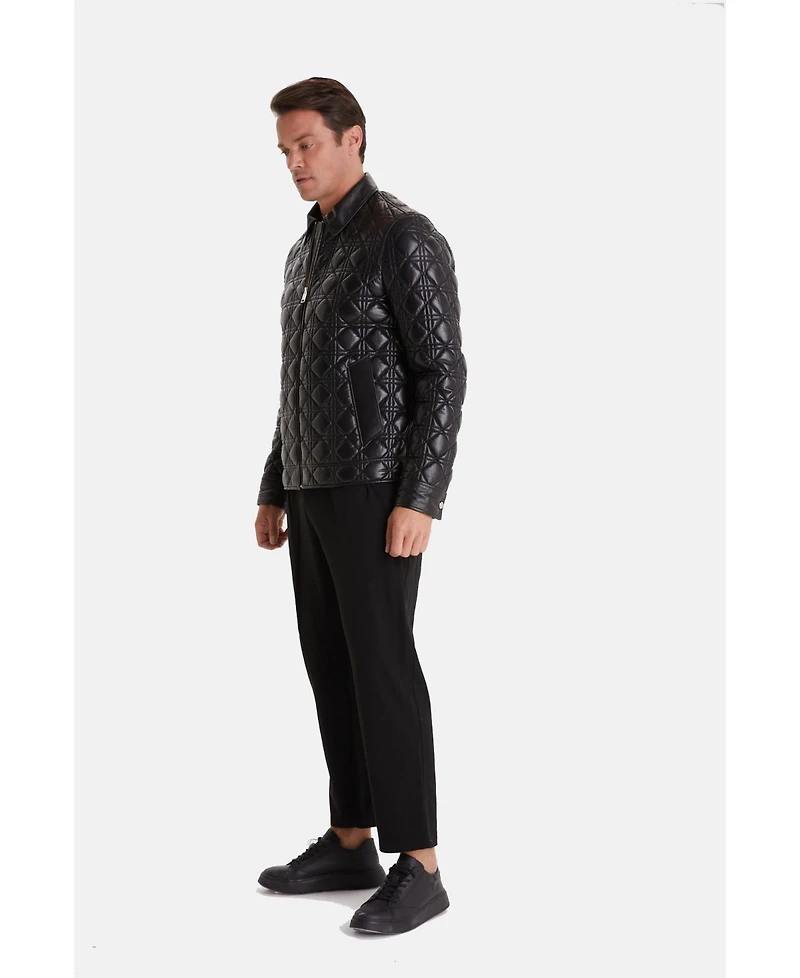 Furniq Uk Men's Fashion Jacket, Nappa Black