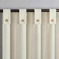 Cotton Blend Button Tab Top Curtain