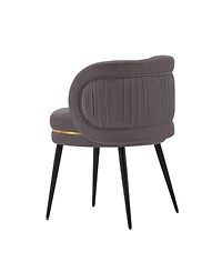 Manhattan Comfort Kaya Pleated Velvet Upholstered Dining Chair