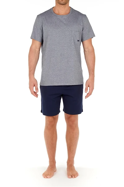 Men's Cotton Comfort Short Sleeve Pajamas Set