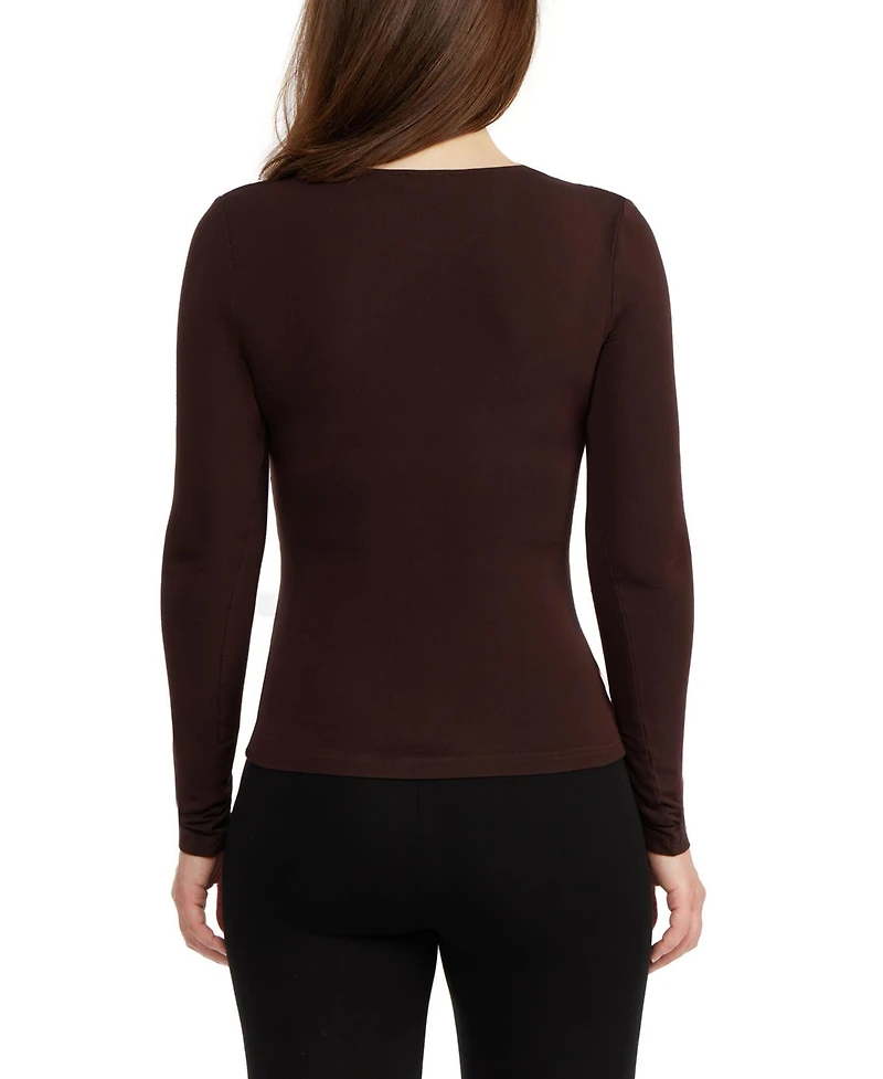 Bebe Women's Cut Out Ruched Top