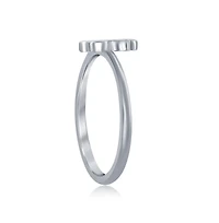 Sterling Silver White Inlay Opal Paw Print Ring