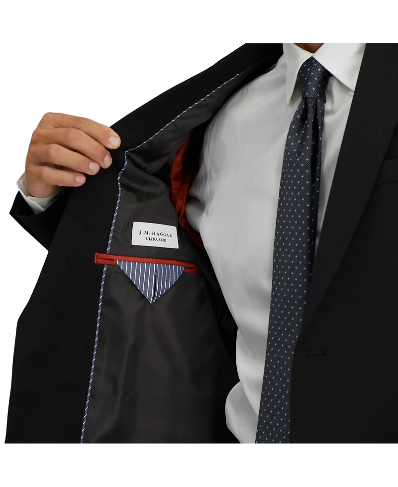 Jmh Men's 4-Way Stretch Plain Weave Ultra Slim Fit Suit Jacket