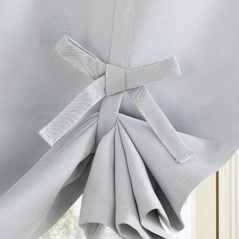 Preston Energy Saving Blackout Rod Pocket Window Tie-up Shade