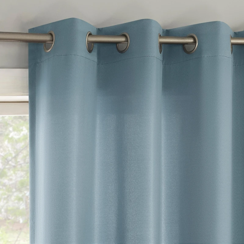 Brandon Magnetic Closure Room Darkening Grommet Curtain Panel Pair