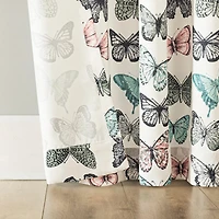 Marepesia Butterfly Print Room Darkening Rod Pocket Curtain Panel