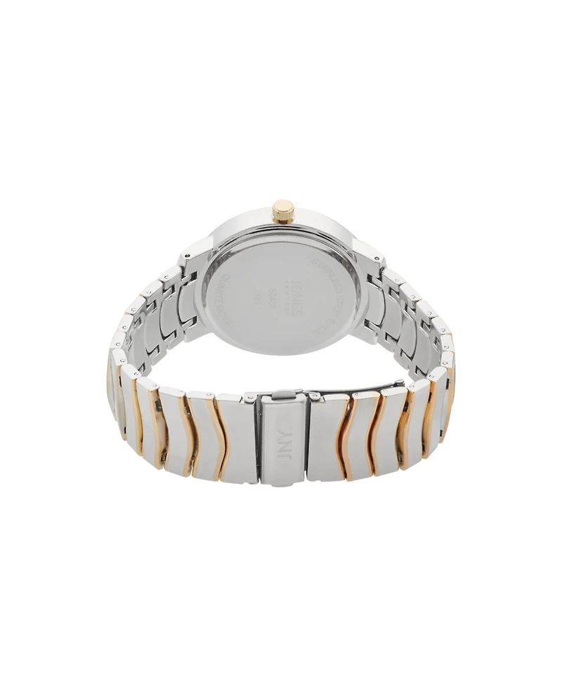 Jones New York Men's Analog Two Tone Metal Bracelet Watch 42mm