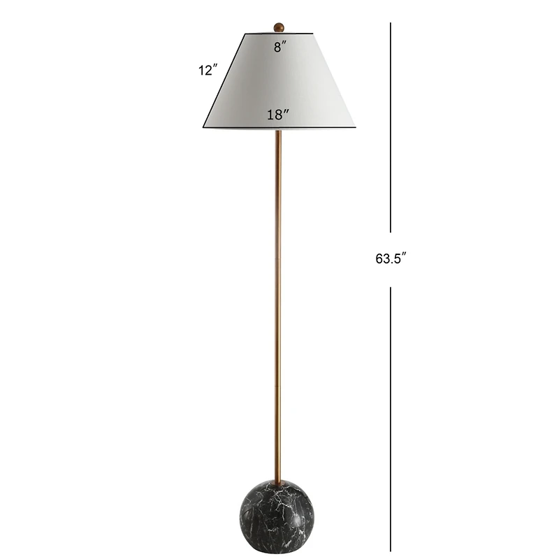 Jonathan Y Miami Minimalist Resin/Metal Led Floor Lampite
