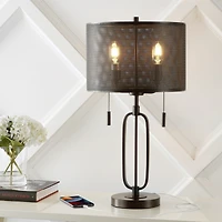 Jonathan Y Hank Industrial Farmhouse Iron Led Table Lamp with Usb Charging Port