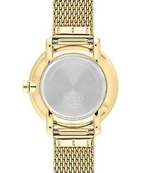 Movado Women's Swiss Bold Shimmer Gold Ion Plated Stainless Steel Mesh Bracelet Watch 34mm