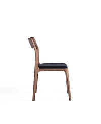 Manhattan Comfort Moderno -Piece Leatherette Upholstered Stackable Dining Chair Set