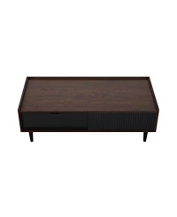 Manhattan Comfort Duane 47.24" Ribbed 1-Drawer Coffee Table