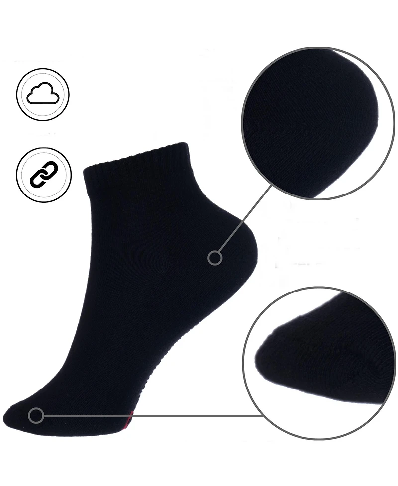 Alpine Swiss Men's Ankle Socks 8 Pack Cotton Athletic Performance for Men Moisture-Wicking Cushioned Quarter Length Reinforced Heel & Toe