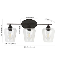 Jonathan Y Jayne Iron/Glass Cottage Rustic Led Vanity Light